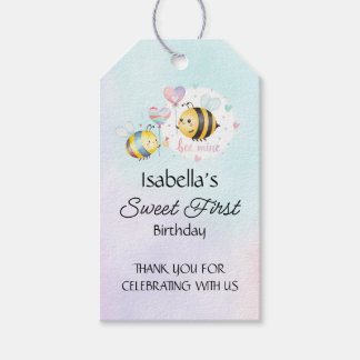 Étiquettes-cadeau Sweet Bee First Birthday Personalized