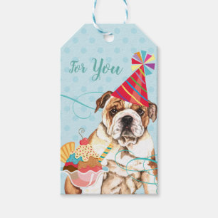 Étiquettes-cadeau Sweet Birthday Bulldog Tags cadeaux