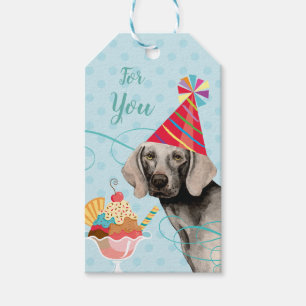 Étiquettes-cadeau Sweet Birthday Weimaraner Tags cadeaux
