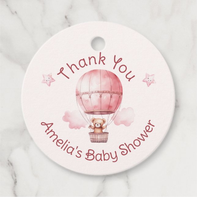 Étiquettes Cadeau Sweet Little Girl on the Way Baby shower (Devant)