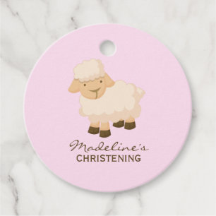Étiquettes Cadeau Sweet Little Lamb Baby Christening