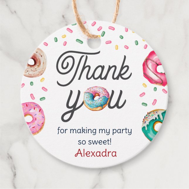 Étiquettes Cadeau Sweet One 1er anniversaire (Devant)