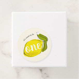 Étiquettes Cadeau Sweet to be One Citrus First Birthday Yellow