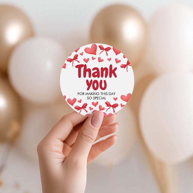 Étiquettes Cadeau Sweetheart Thank You Favor Tag (Créateur téléchargé)