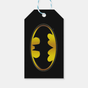 Étiquettes-cadeau Symbole Batman Logo de dégradé ovale