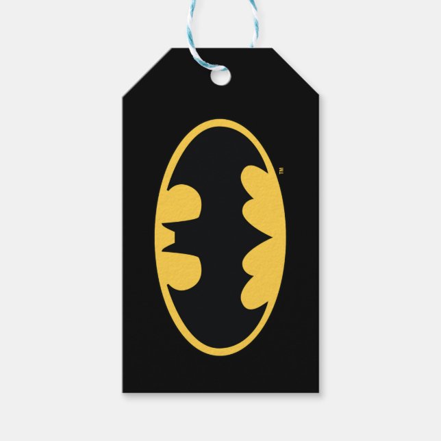 Étiquettes-cadeau Symbole Batman | Logo ovale (Devant)