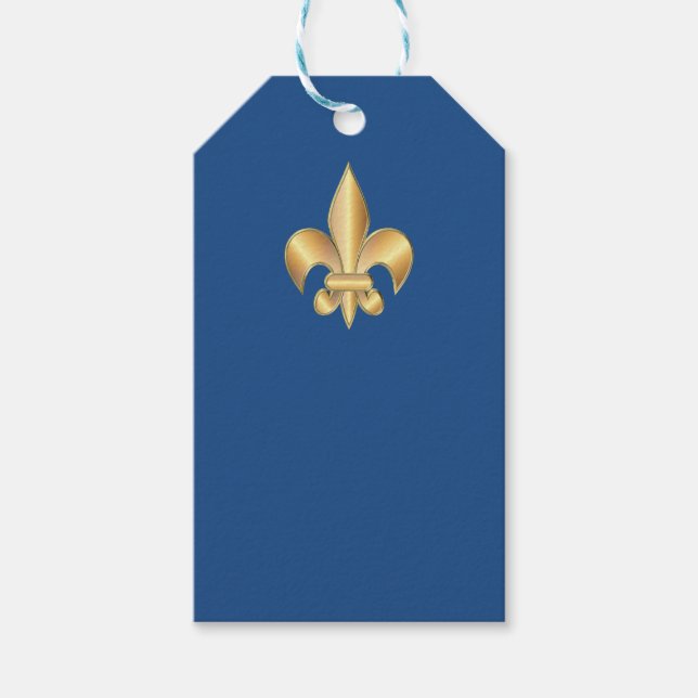 Étiquettes-cadeau Symbole de Fleur de Lis (Devant)
