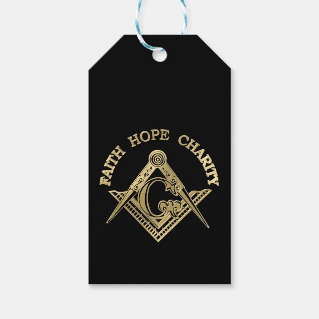 Étiquettes-cadeau Symbole maçonnique (Devant)