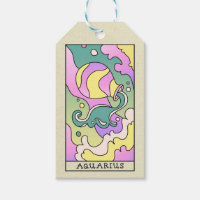 SYMBOLE Zodiaque Aquarius Art Abstrait Vintage