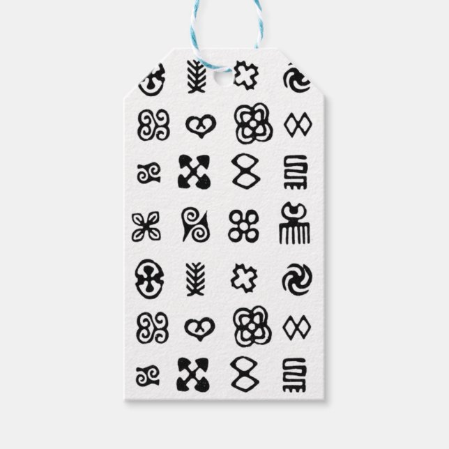 Étiquettes-cadeau Symboles africains Adinkra (Devant)