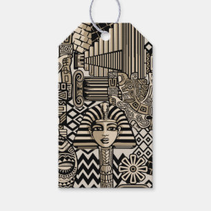 Étiquettes-cadeau Symboles historiques anciens Style de tatouage