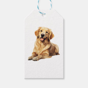 Étiquettes-cadeau Sympathique Golden Retriever Smile - Loyal Chien P