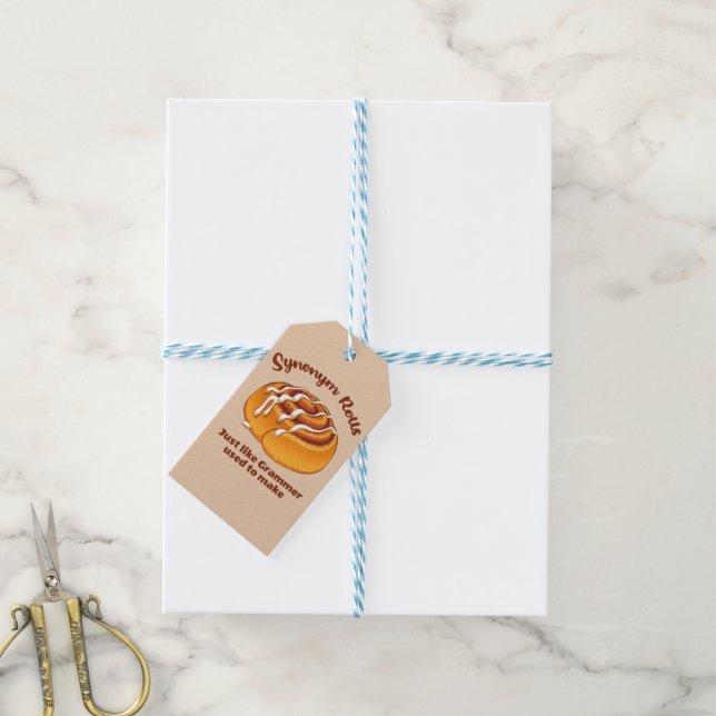 Étiquettes-cadeau Synonym Rolls Comme Grammer Utilisé Pour Faire (Avec de laficelle)