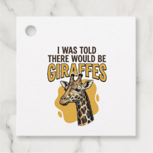 Étiquettes Cadeau T-shirt à motif de girafe amusant avec gravure vin
