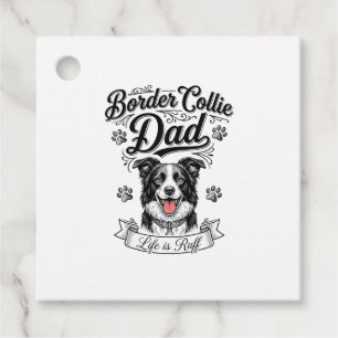 Étiquettes Cadeau T-shirt de conception de papa Border Collie vintag