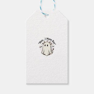 Étiquettes-cadeau T-shirt fantôme de vache mignon Halloween Meugle j