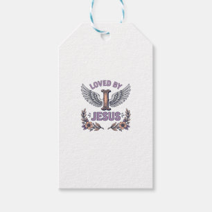 Étiquettes-cadeau T-Shirt Floral Vintage Chrétien Aimé Par Jésus De