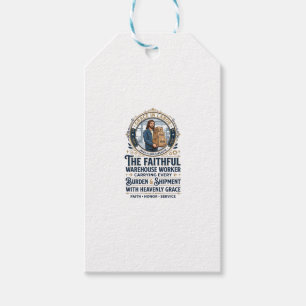 Étiquettes-cadeau T-shirt graphique de logistique de l'entrepôt de J