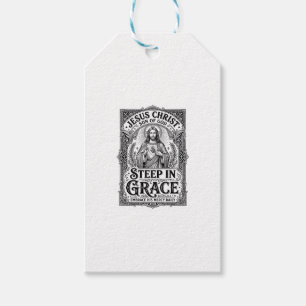 Étiquettes-cadeau T-shirt graphique Jésus amateur de thé chrétien