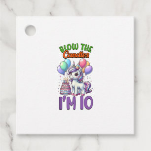 Étiquettes Cadeau T-shirt Licorne Enfants 10ème Anniversaire Garçon