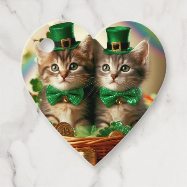 Étiquettes Cadeau Tabby Kittens irlandais (Devant)