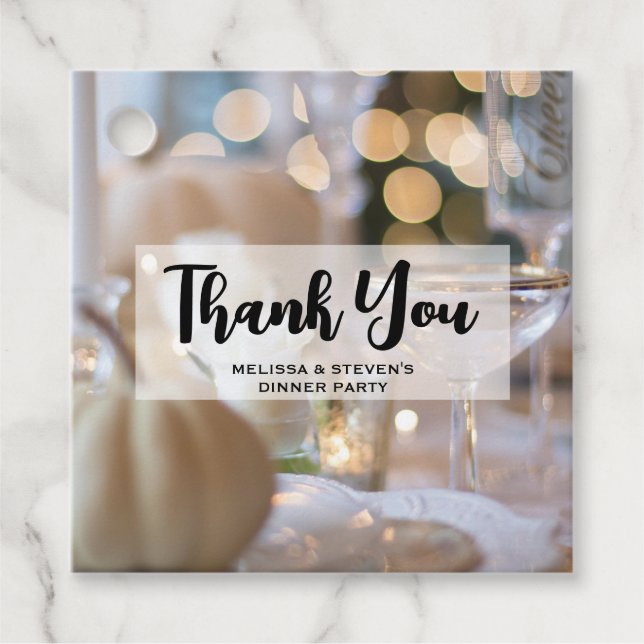 Étiquettes Cadeau Table classique avec cadre soigné (Devant)