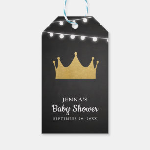 Étiquettes-cadeau Tableau de la feuille d'or de baby shower de