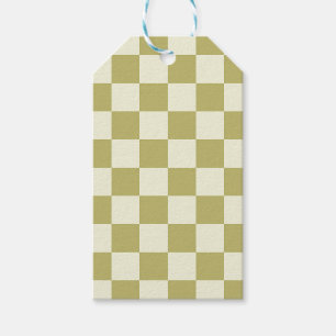 Étiquettes-cadeau Tablier en kaki foncé et beige