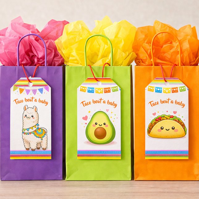 Étiquettes-cadeau Taco bout a Baby Shower Llama (Créateur téléchargé)