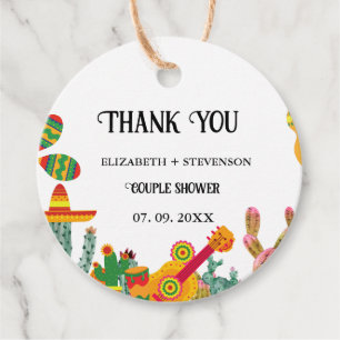 Étiquettes Cadeau Taco bout love couple douche merci