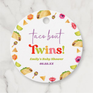Étiquettes Cadeau Taco Bout Twins ! Baby shower Fiesta