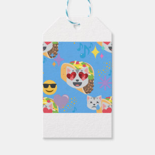 Étiquettes-cadeau taco cat emoji
