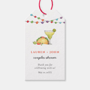 Étiquettes-cadeau Taco & Tequila Fiesta Couples Merci douche