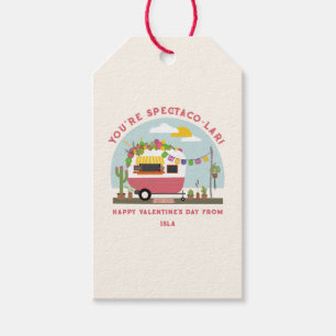 Étiquettes-cadeau Taco Truck Pun Pink Camping École Valentine