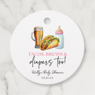 Étiquettes Cadeau Tacos se reproduit et diapers aussi ! Baby shower