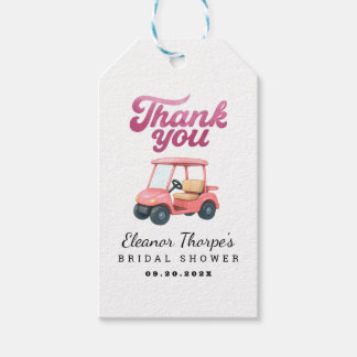 Étiquettes-cadeau Tag Baby shower de golf rose