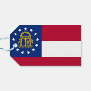 Étiquettes-cadeau Tag cadeau avec Drapeau de Géorgie Etat, USA