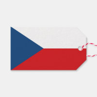 Tag cadeau avec le drapeau de Czechia