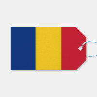 Tag cadeau avec le drapeau de la Roumanie