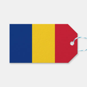 Étiquettes-cadeau Tag cadeau avec le drapeau de la Roumanie