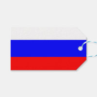 Tag cadeau avec le drapeau de la Russie