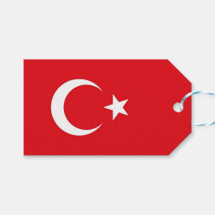 Étiquettes-cadeau Tag cadeau avec le drapeau de la Turquie
