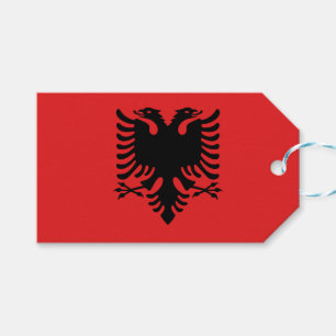 Étiquettes-cadeau Tag cadeau avec le drapeau de l'Albanie