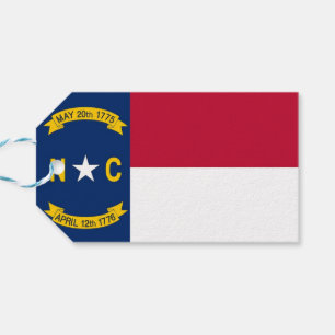 Étiquettes-cadeau Tag cadeau avec le drapeau de l'État de Caroline d