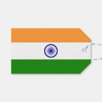 Tag cadeau avec le drapeau de l'Inde