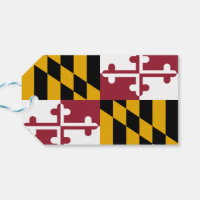 Tag cadeau avec le drapeau de Maryland State, USA