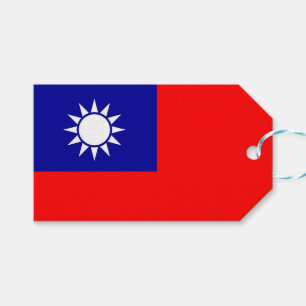 Étiquettes-cadeau Tag cadeau avec le drapeau de Taïwan