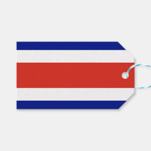 Étiquettes-cadeau Tag cadeau avec le drapeau du Costa Rica