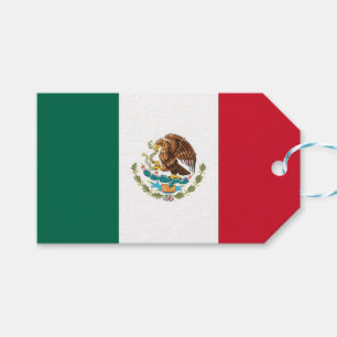 Étiquettes-cadeau Tag cadeau avec le drapeau du Mexique