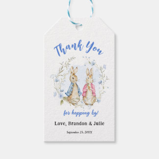 Étiquettes-cadeau Tag cadeau d'anniversaire de Peter et Flopsy Bunny